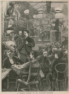 A smoking concert by the wandering minstrels by English School