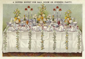 A Supper Buffet for Ballroom or Evening Party by English School