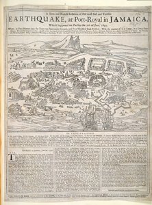 A true and perfect relation of that most sad and terrible earthquake, at Port-Royal in Jamaica by English School