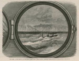 A View from One of the Saloon Ports of the Great Eastern by English School