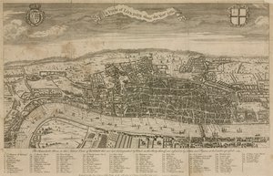 A view of London about the year 1560 by English School