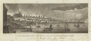 A View of Part of London as It Appeared in the Great Fire of 1666