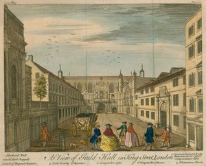 A View of the Guildhall in King Street, London by English School