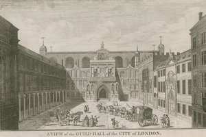 A View of the Guildhall of the City of London by English School