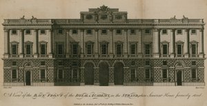 A view of the back front of the Royal Academy