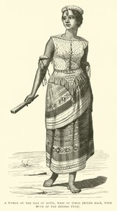 A Woman of the Isle of Rotti, West of Timor, Mixed Race, with Much of the Hindoo Type by English School
