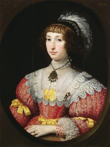 A young Lady with a Plumed Headdress by English School