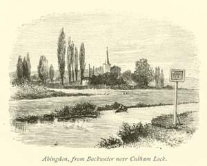 Abingdon, from Backwater near Culham Lock