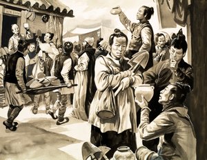 About a thousand years ago in China, customers bargained with merchants for goods and paid in spades