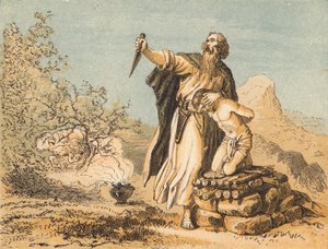 Abraham Offering Up Isaac by English School