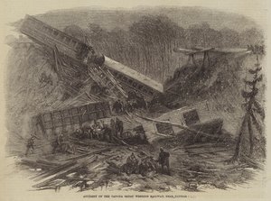 Accident on the Canada Great Western Railway, near Dundas by English School