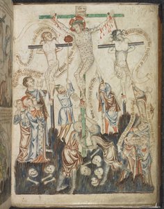 The Crucifixion, from Holkham Bible Picture Book by English School