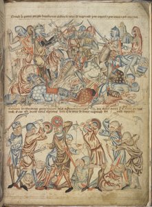 Peers and Commoners Fighting at Bannockburn Battle, from the 