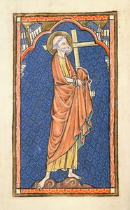 St. Peter, from the Oscott Psalter, c.1270 by English School
