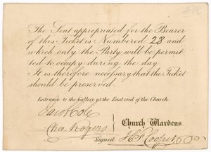 Admission Ticket to St. Margaret