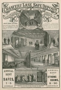 Advert for Chancery Lane Safe Deposit, 61 & 62 Chancery Lane, London