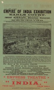 Advert for Empire of India Exhibition, Earls Court by English School