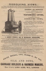 Advert for Phantasmagoria Lanterns by English School
