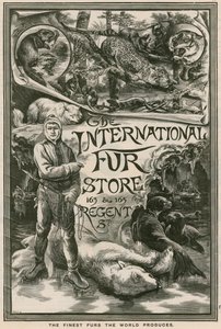 Advert for The International Fur Store, 163 & 165 Regent Street, London by English School