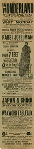 Advert for Wonderland, Whitechapel Road, London