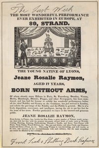 Advert for an appearance by Jeane Rosalie Raymon