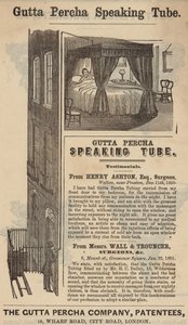 Advert for the Gutta Percha Speaking Tube by English School