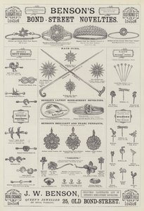 Advertisement, J W Benson by English School