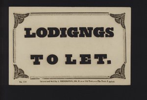 Advertisement: Lodgings to Let