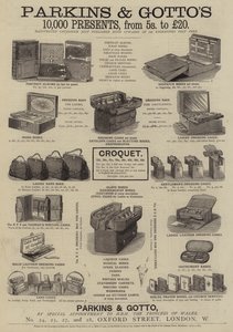 Advertisement, Parkins and Gotto by English School