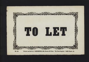 Advertisement: To Let