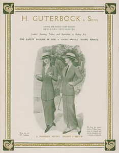 Advertisement for H Guterbock & Sons, ladies