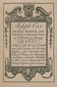 Advertisement for Joseph Cox by English School