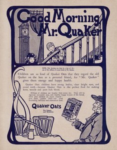 Advertisement for Quaker Oats breakfast cereal
