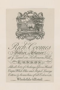 Advertisement for Richard Coomes by English School