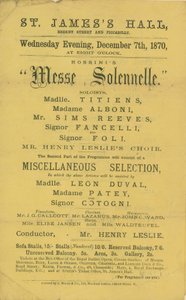 Advertisement for a Production of Rossini