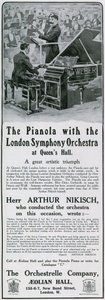 Advertisement for Pianola