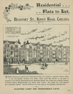 Advertisement for residential flats to let