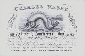 Advertisement for the Dolphin Inn, Wincanton, Somerset by English School