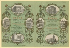 Advertisement for the Royal Insurance Company by English School