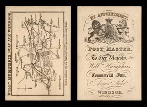 Advertisement for the Swan Inn, Windsor, Berkshire, landlord William Humphries by English School
