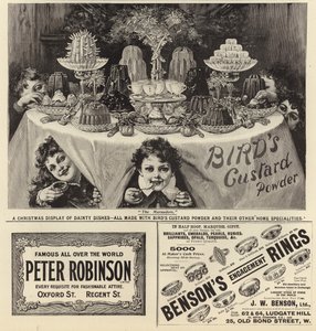 Advertising spread from The Graphic Christmas Number 1897