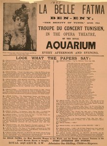 Advertisement for La Belle Fatma by English School