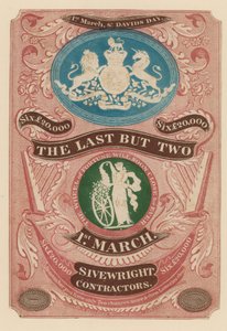 Advertisement for Last But Two Lottery in England by English School