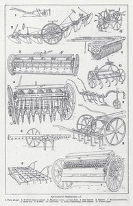Agricultural implements by English School