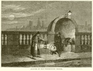 Alcoves of Old Westminster Bridge by English School