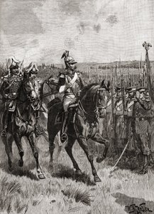 Alexander II of Russia reviewing his army at Sebastopol during The Crimean War by English School
