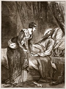 Alice Perrers at the deathbed of Edward III (Illustration from Cassell