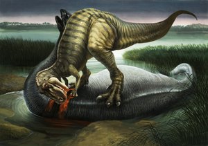 Allosaurus Eating an Apatosaurus