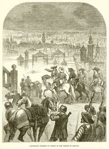 Amsterdam Flooded by Order of the Prince of Orange by English School