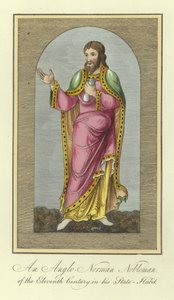 An Anglo-Norman nobleman of the 11th Century in his state habit by English School